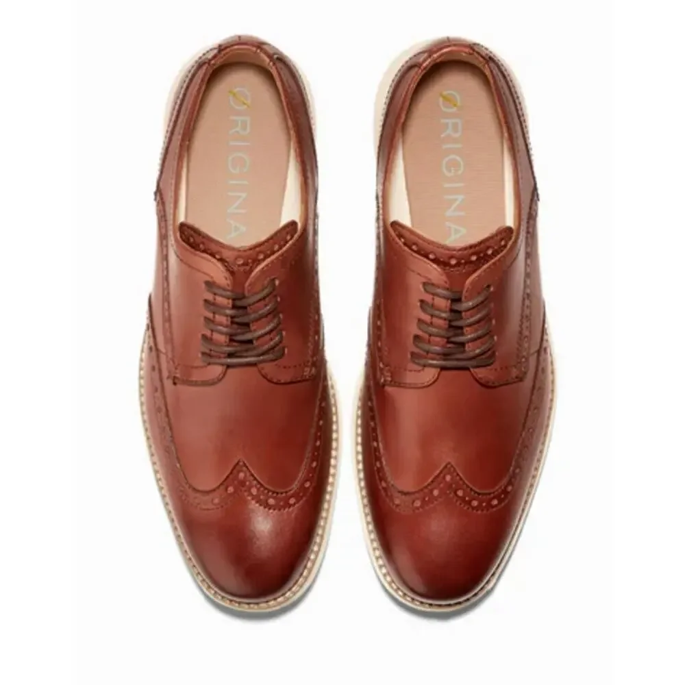 Cole Haan Woodbury Ivory Original Grand Wingtip Oxford Shoes Size 9.5M